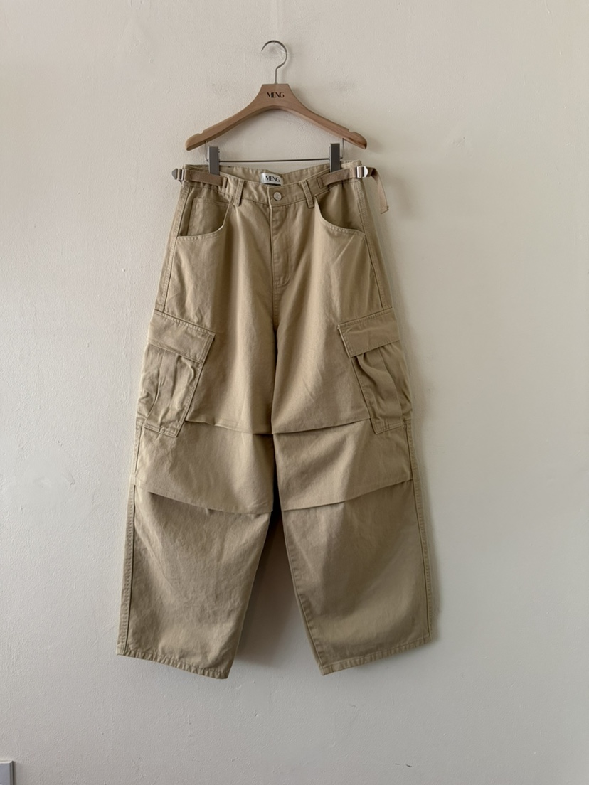 MENG東大門實拍女士新品真品時尚人氣休閑休閑褲工裝褲腰帶MENG休閑褲圖色1