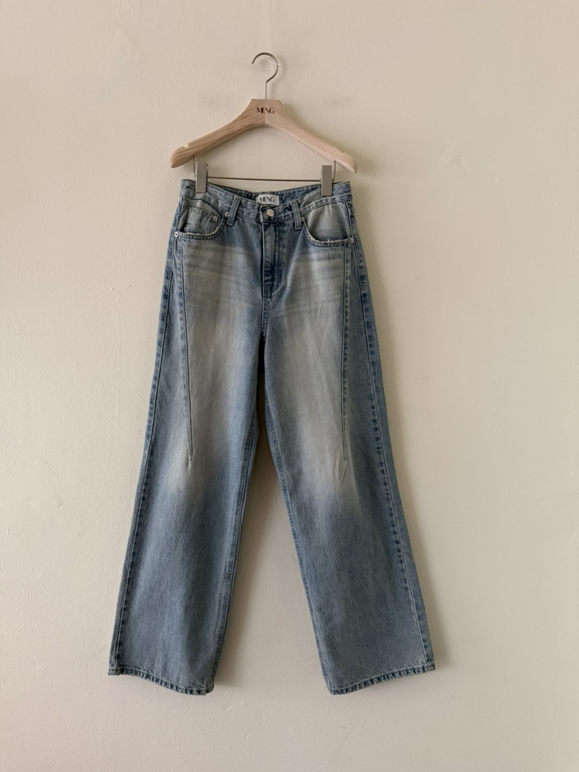 MENG韓國代購女裝新品熱賣時尚26春夏休閑推薦人氣牛仔褲MENG牛仔褲圖色1