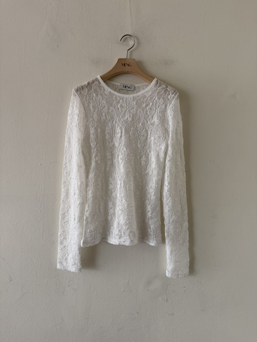 MENG韓國直郵女士新品26春夏推薦真品熱賣時尚襯衫蕾絲衫MENG襯衫/蕾絲衫