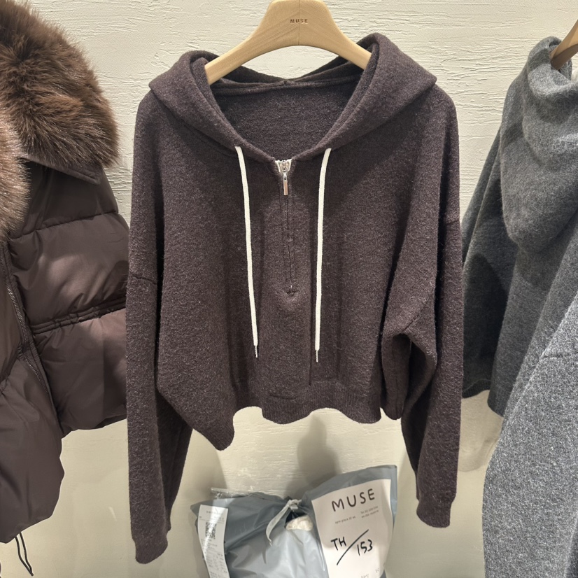 MUSE-P東大門實拍女裝新品26春夏人氣真品衛衣打折拉鏈連帽MUSE-P衛衣圖色3
