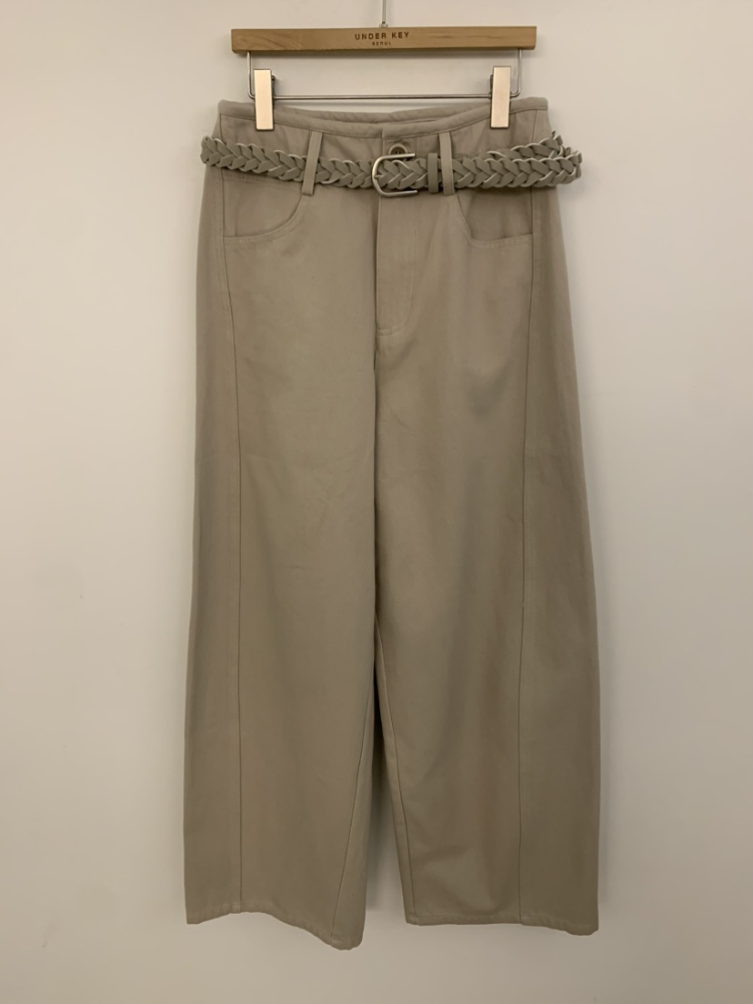 UNDER KEY韓國代購女士新款休閑熱賣真品休閑褲含腰帶棉UNDER KEY休閑褲圖色2