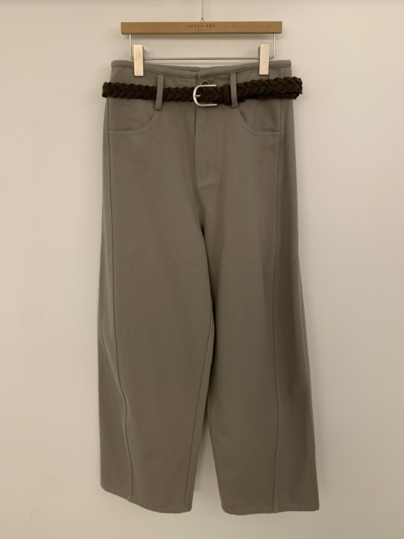 UNDER KEY韓國代購女士新款休閑熱賣真品休閑褲含腰帶棉UNDER KEY休閑褲圖色3