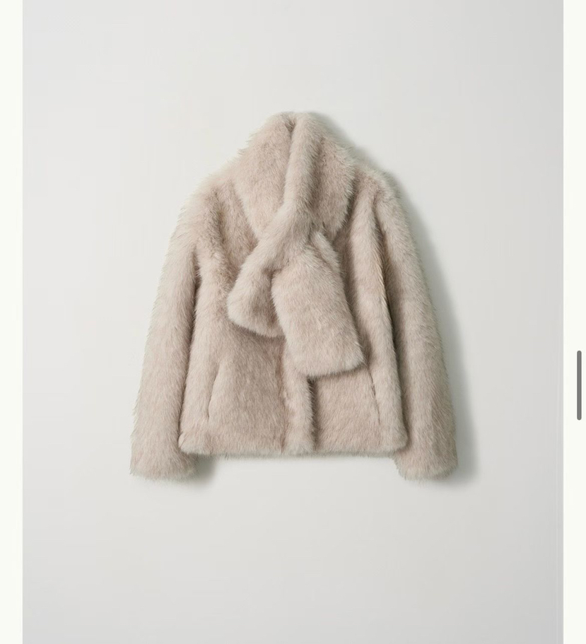 OBJET/LOVEUSU東大門代購女士新款推薦短款大衣不含圍巾套裝OBJET/LOVEUSU短款大衣圖色1