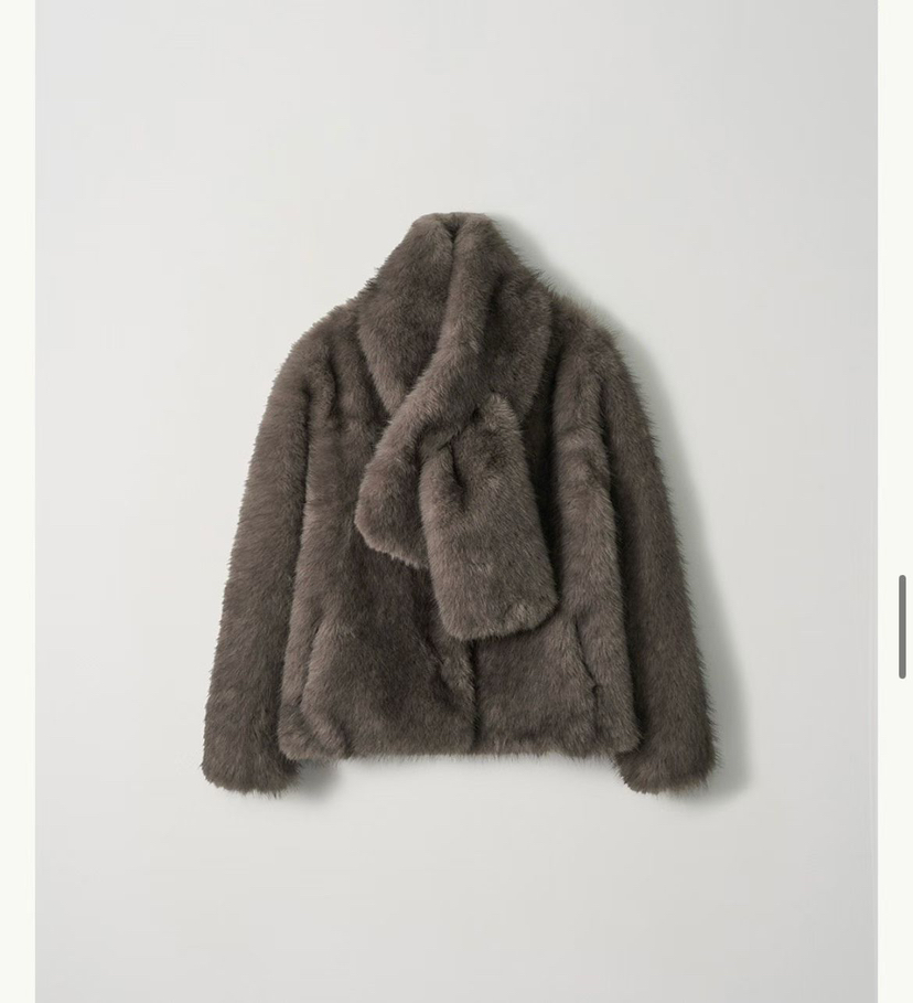 OBJET/LOVEUSU東大門代購女士新款推薦短款大衣不含圍巾套裝OBJET/LOVEUSU短款大衣圖色2