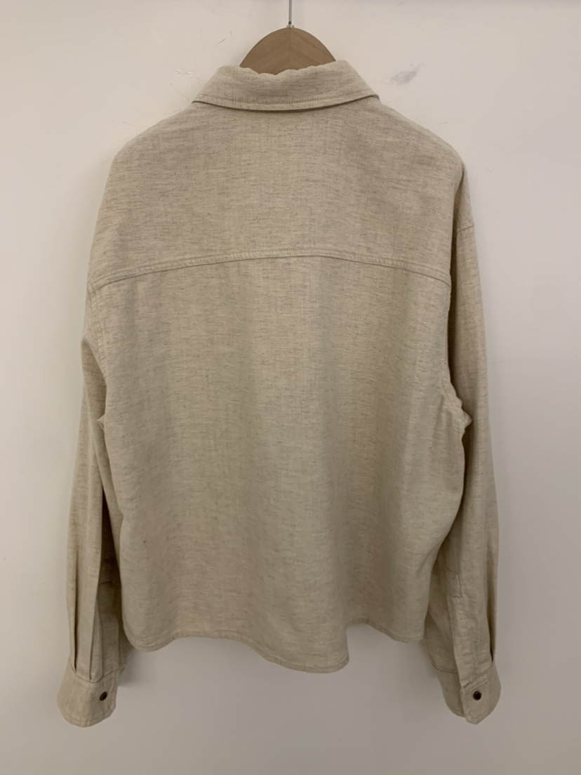 UNDER KEY東大門代購女裝新款推薦職業襯衫蕾絲衫亞麻駝色UNDER KEY襯衫/蕾絲衫