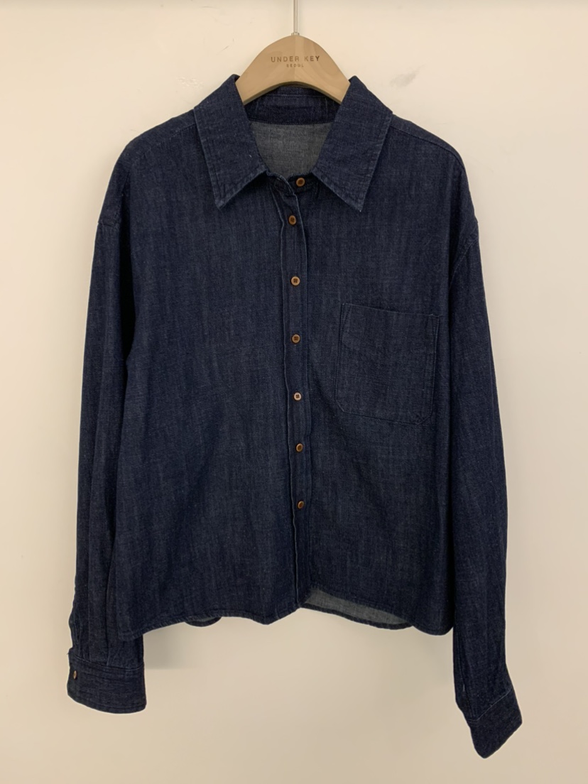 UNDER KEY東大門代購女裝新款推薦職業襯衫蕾絲衫亞麻駝色UNDER KEY襯衫/蕾絲衫圖色2