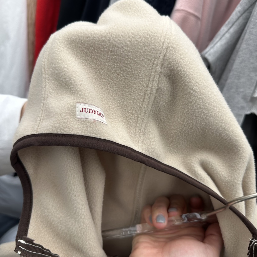 JUDYQUE東大門代購女士新品休閑推薦真品人氣衛衣抓絨連帽JUDYQUE衛衣