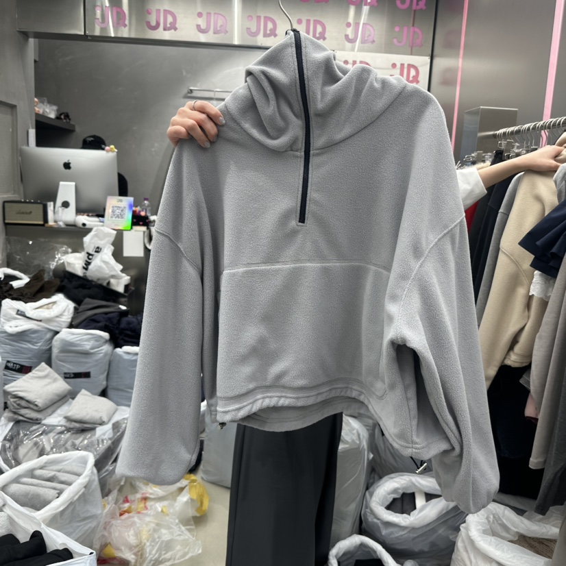 JUDYQUE東大門代購女士新品休閑推薦真品人氣衛衣抓絨連帽JUDYQUE衛衣圖色3
