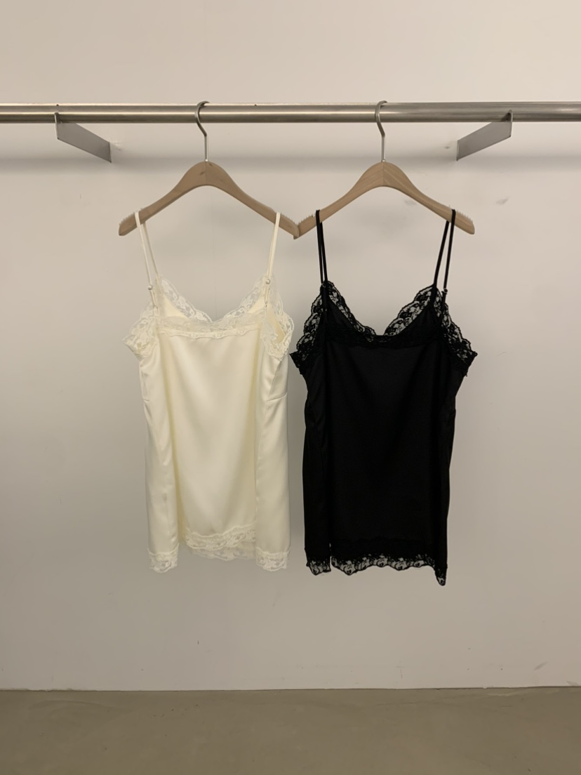 UNDER KEY東大門實拍女士新款時尚真品吊帶背心蕾絲緞面UNDER KEY吊帶/背心