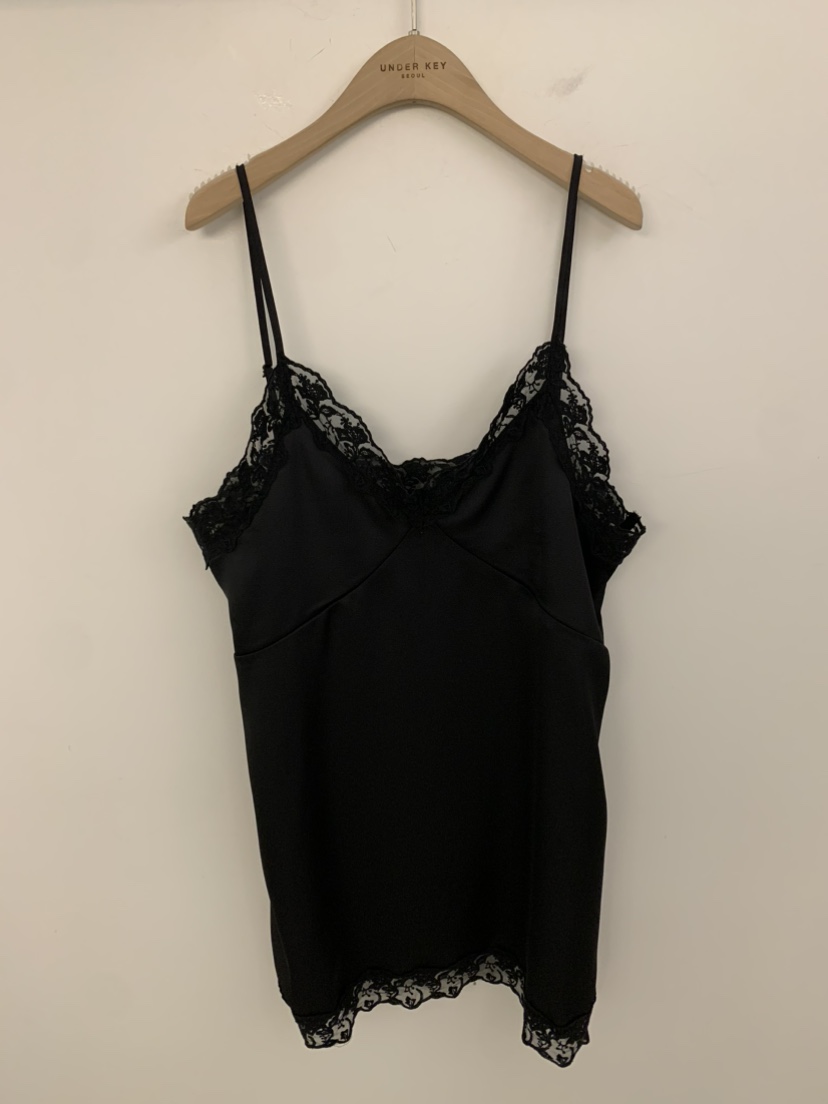 UNDER KEY東大門實拍女士新款時尚真品吊帶背心蕾絲緞面UNDER KEY吊帶/背心圖色2