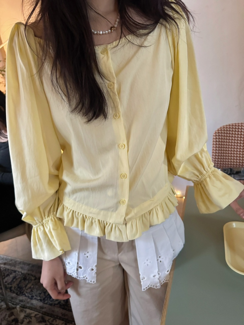 JKICHI韓國直郵女裝新款熱賣推薦休閑26春夏職業襯衫蕾絲衫JKICHI襯衫/蕾絲衫圖色1