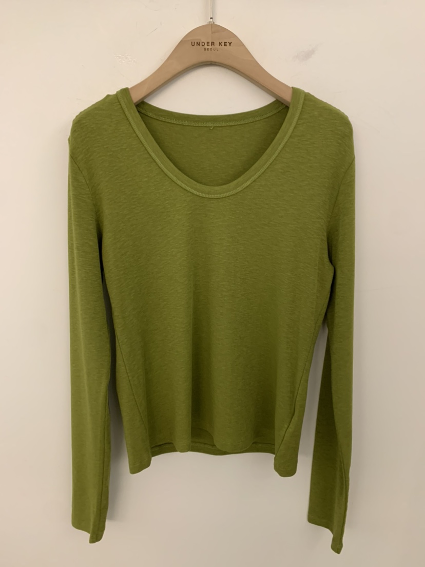 UNDER KEY東大門實拍女士新品推薦職業熱賣時尚真品長袖T恤UNDER KEY長袖T恤圖色4