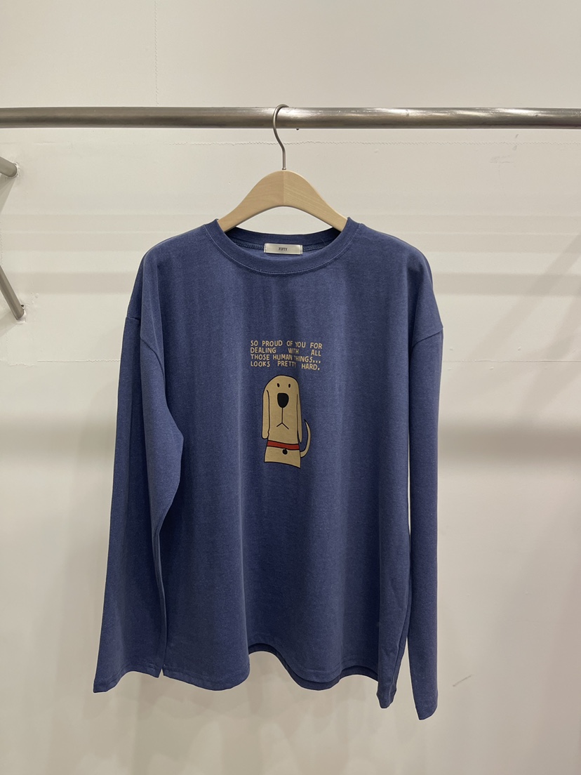 FIFTY韓國直郵女士新品推薦真品休閑熱賣人氣時尚長袖T恤FIFTY長袖T恤圖色2