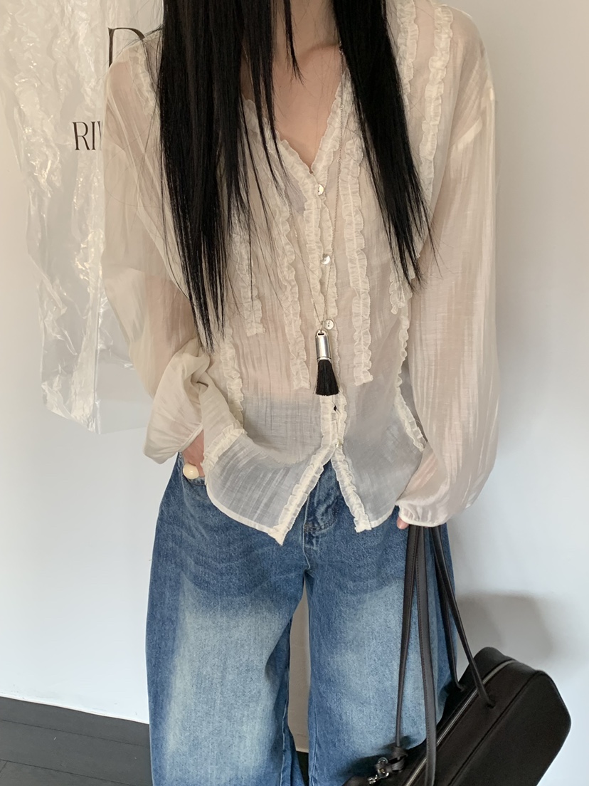 RIVER RAIN東大門直郵女士新款熱賣推薦真品人氣襯衫蕾絲衫RIVER RAIN襯衫/蕾絲衫