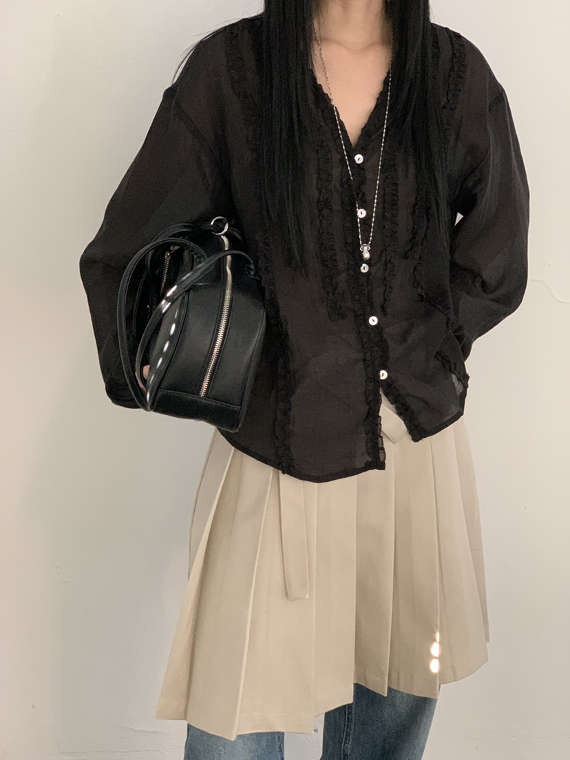 RIVER RAIN東大門直郵女士新款熱賣推薦真品人氣襯衫蕾絲衫RIVER RAIN襯衫/蕾絲衫圖色2