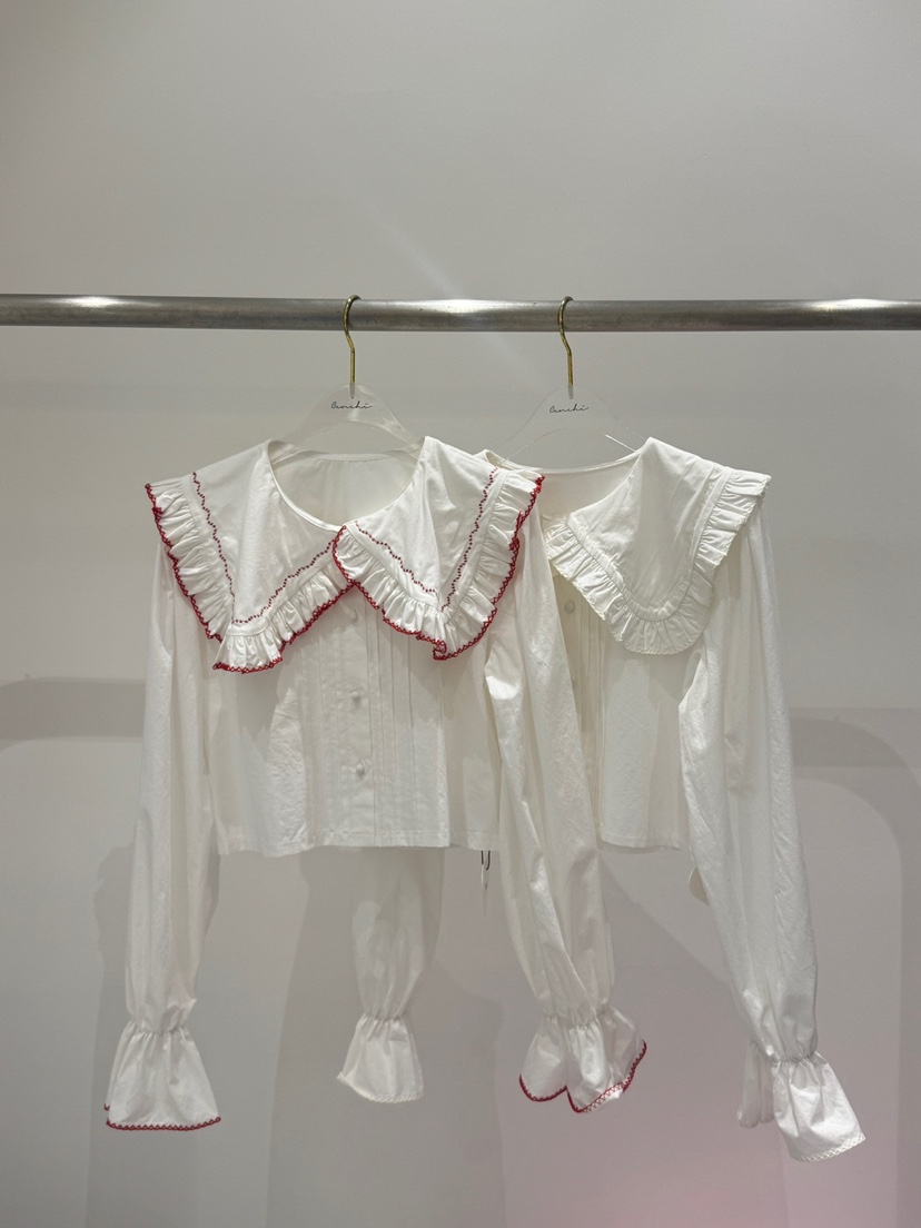 JKICHI韓國代購女裝新品休閑時尚人氣真品襯衫蕾絲衫刺繡JKICHI襯衫/蕾絲衫