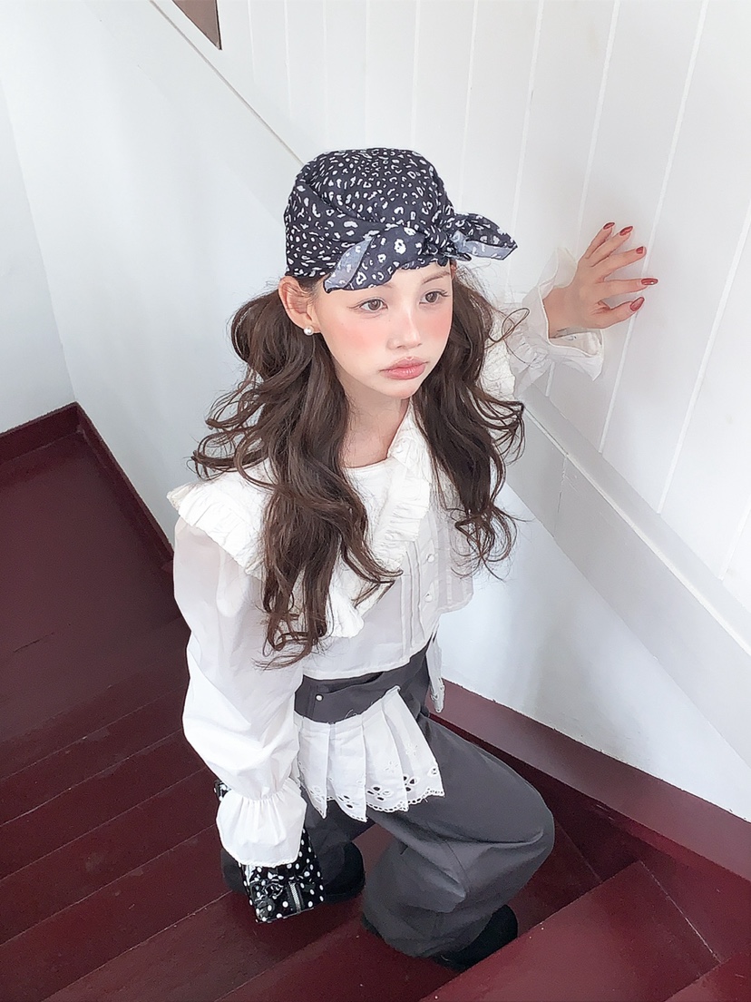 JKICHI韓國代購女裝新品休閑時尚人氣真品襯衫蕾絲衫刺繡JKICHI襯衫/蕾絲衫