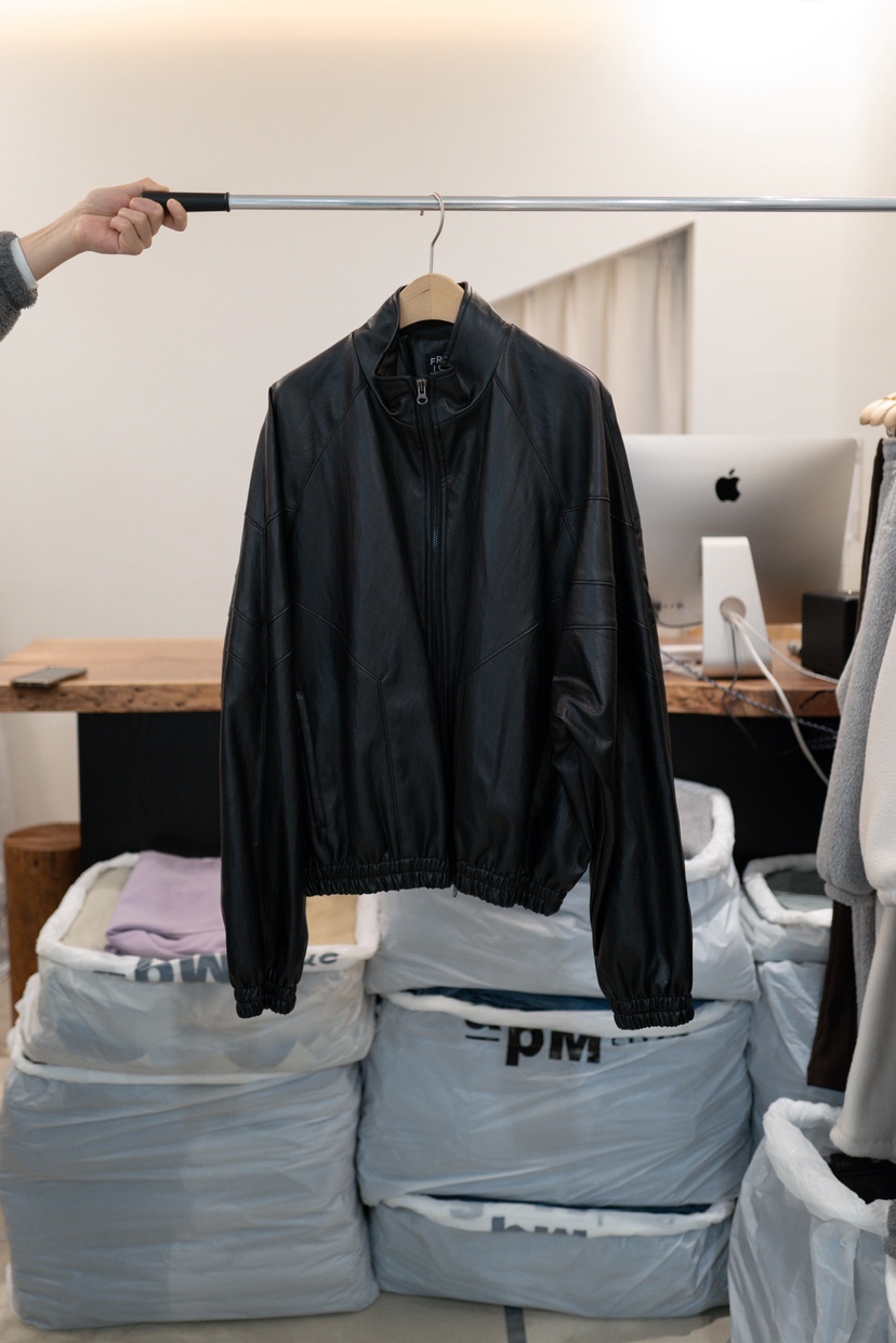 FRIC東大門代購女士新品26春夏熱賣人氣真品時尚皮衣牛皮FRIC皮衣圖色1