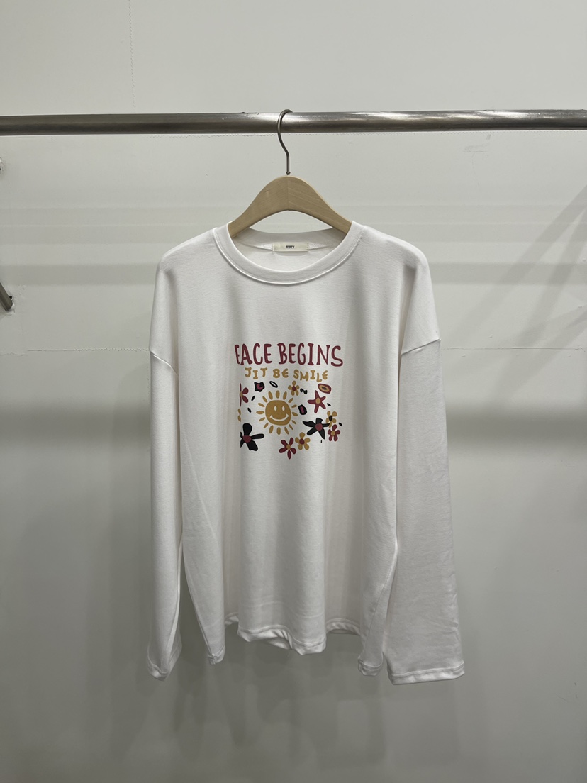 FIFTY東大門直郵女裝新款職業時尚26春夏真品熱賣長袖T恤FIFTY長袖T恤圖色1