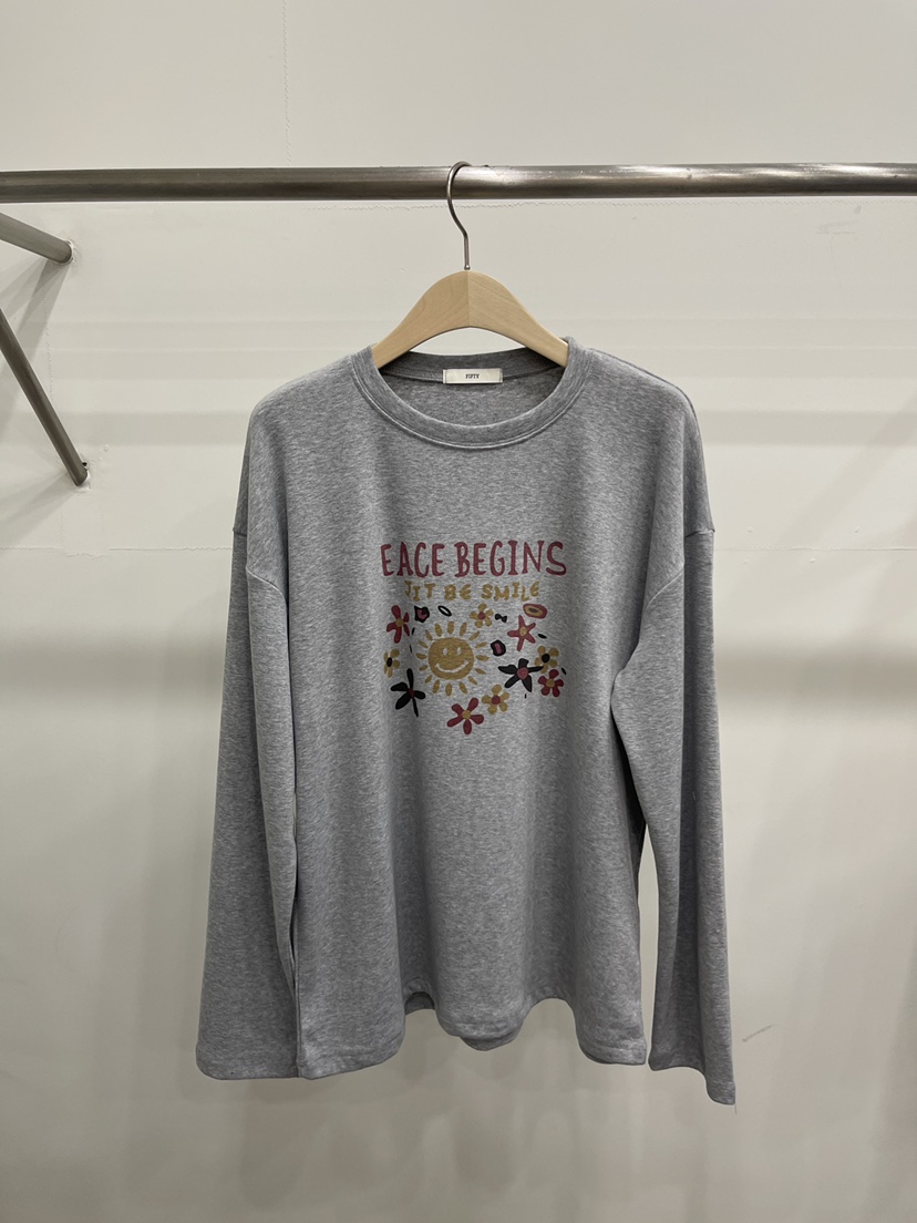 FIFTY東大門直郵女裝新款職業時尚26春夏真品熱賣長袖T恤FIFTY長袖T恤圖色2