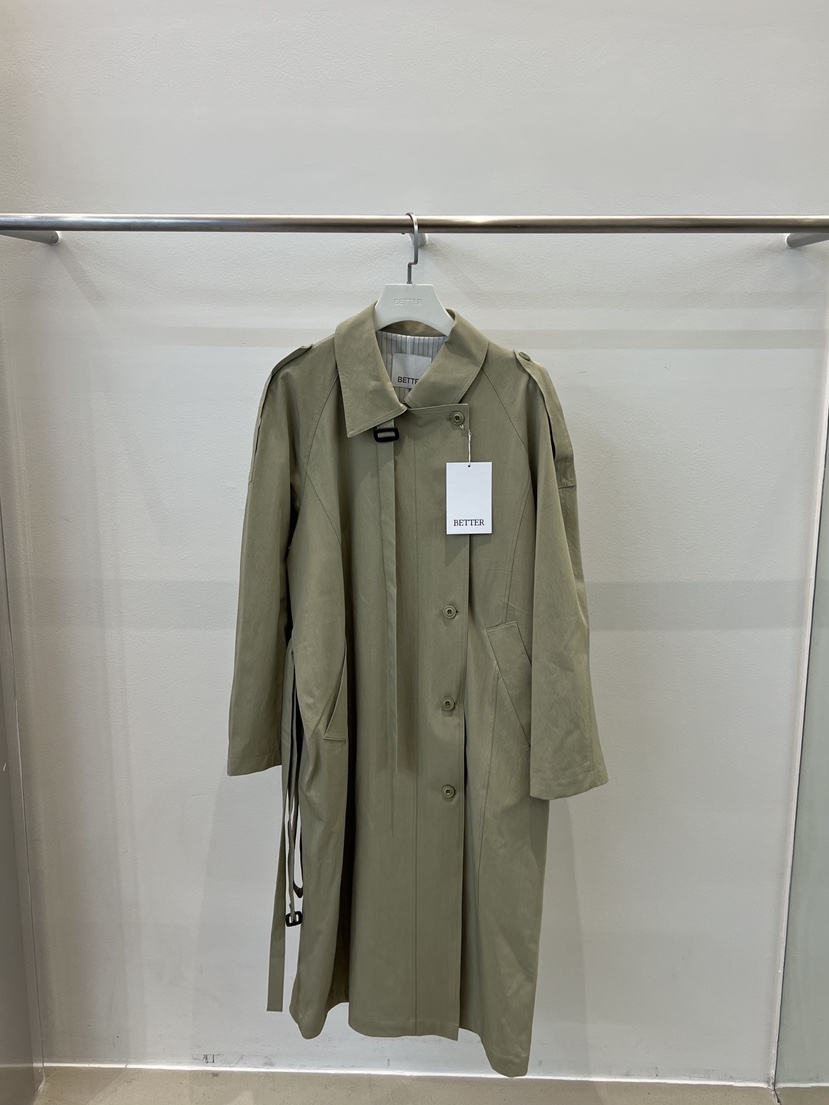 BETTER東大門實拍女裝新品職業26春夏時尚推薦人氣長款風衣BETTER長款風衣圖色1
