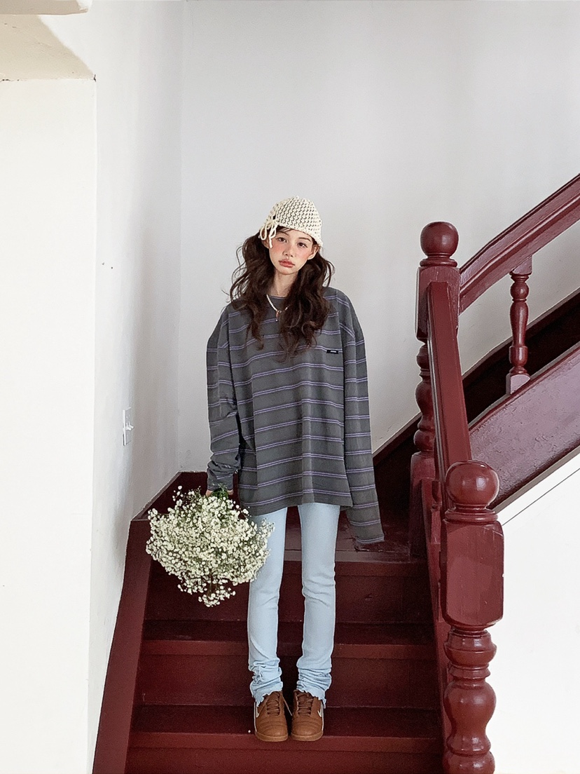 JKICHI韓國代購女士新品人氣26春夏熱賣休閑時尚推薦長袖T恤JKICHI長袖T恤