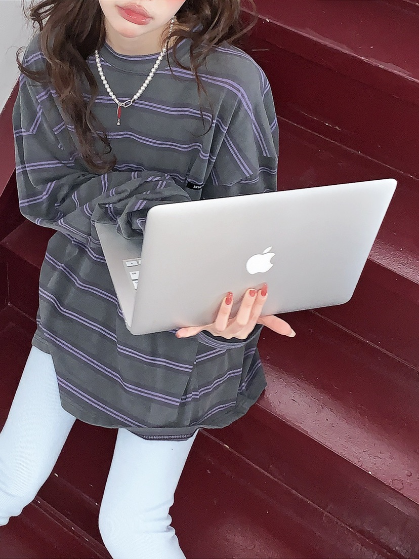 JKICHI韓國代購女士新品人氣26春夏熱賣休閑時尚推薦長袖T恤JKICHI長袖T恤