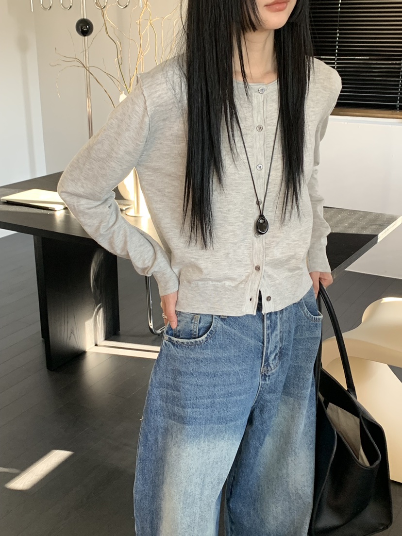 RIVER RAIN韓國直郵女士新品26春夏推薦時尚職業針織衫開衫RIVER RAIN針織衫