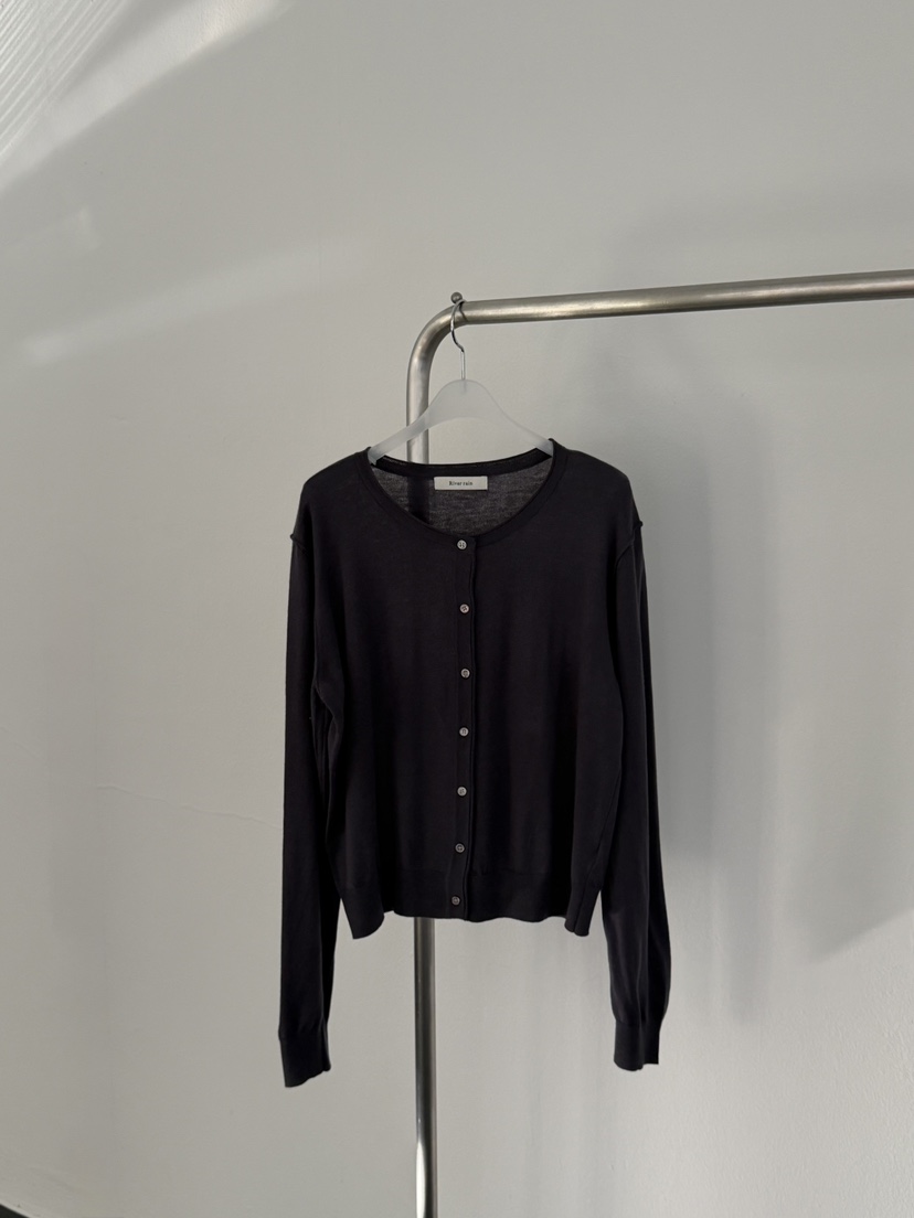 RIVER RAIN韓國直郵女士新品26春夏推薦時尚職業針織衫開衫RIVER RAIN針織衫圖色2墨色