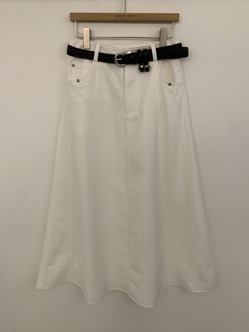 UNDER KEY東大門代購女裝新款真品人氣推薦休閑長裙含腰帶UNDER KEY長裙圖色1
