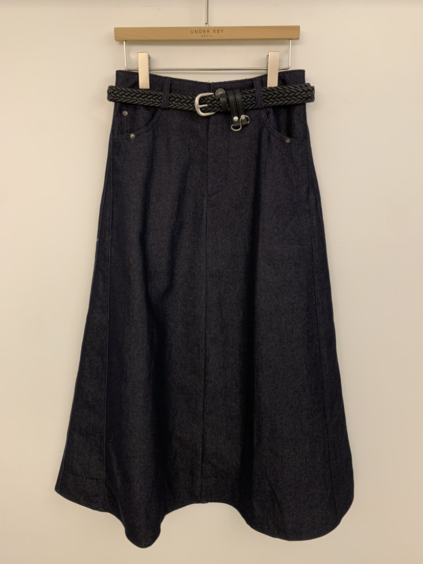 UNDER KEY東大門代購女裝新款真品人氣推薦休閑長裙含腰帶UNDER KEY長裙圖色2
