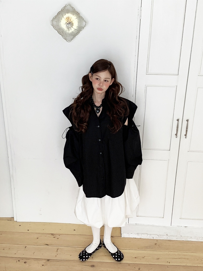 JKICHI韓國代購女裝新品26春夏休閑真品時尚職業襯衫蕾絲衫JKICHI襯衫/蕾絲衫圖色2