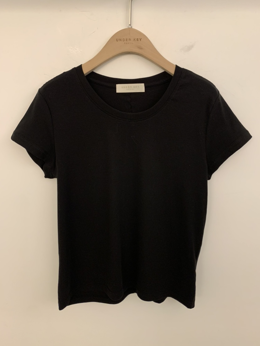UNDER KEY韓國直郵女裝新品時尚26春夏人氣推薦休閑職業T恤UNDER KEYT恤圖色4黑色