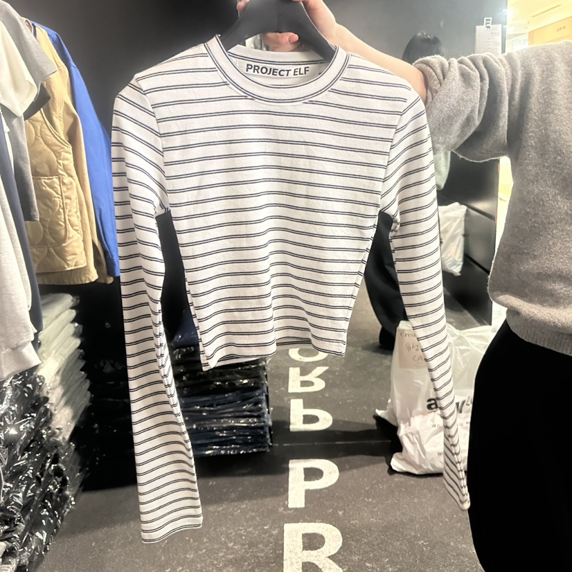 ELF-L東大門直郵女士新品休閑真品推薦時尚26春夏長袖T恤PROJECT ELF/ELF-L長袖T恤圖色1