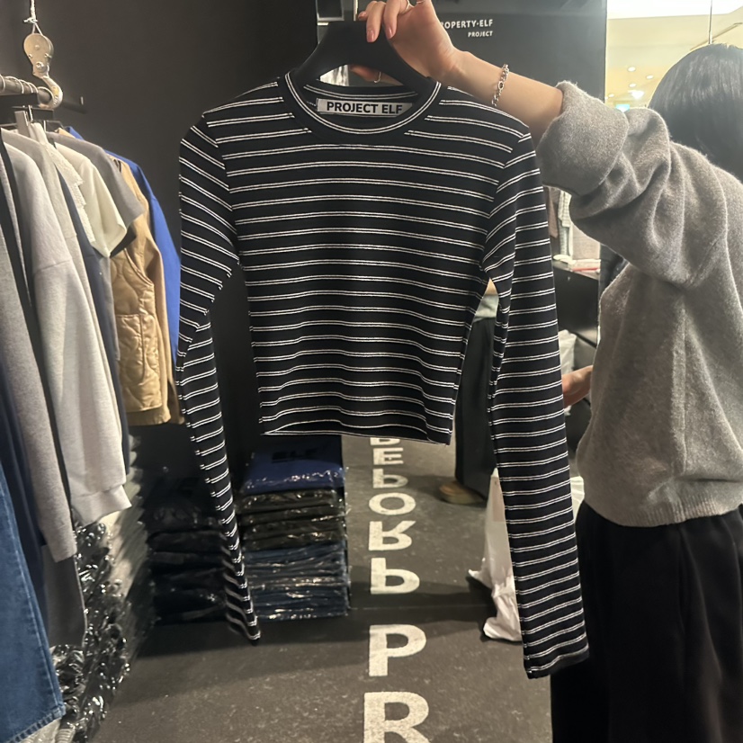 ELF-L東大門直郵女士新品休閑真品推薦時尚26春夏長袖T恤PROJECT ELF/ELF-L長袖T恤圖色4