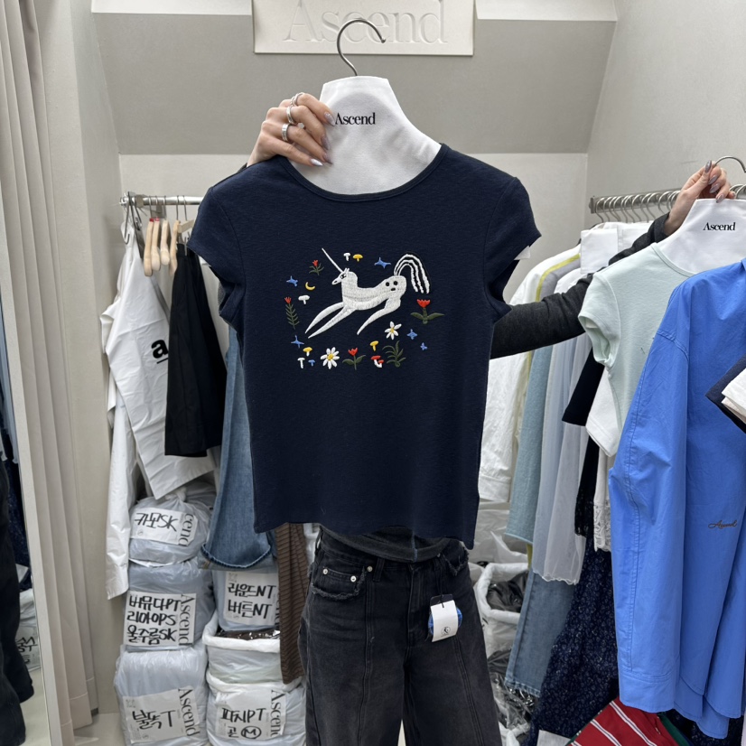 ASCEND韓國直郵女士新品26春夏時尚休閑熱賣人氣真品推薦T恤ASCENDT恤圖色3