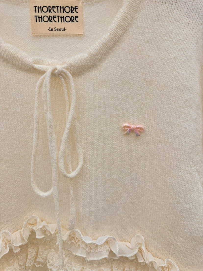 THORE韓國直郵女裝新款26春夏真品人氣熱賣職業休閑針織衫THORE針織衫