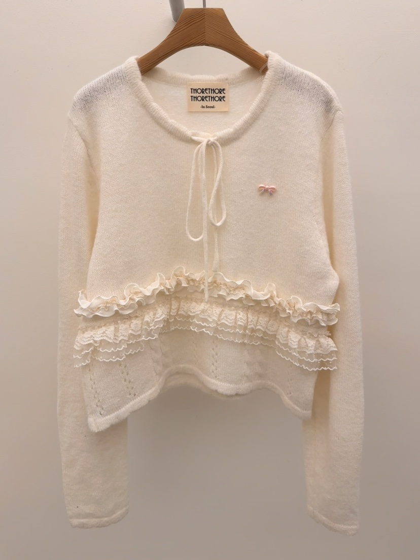 THORE韓國直郵女裝新款26春夏真品人氣熱賣職業休閑針織衫THORE針織衫圖色1