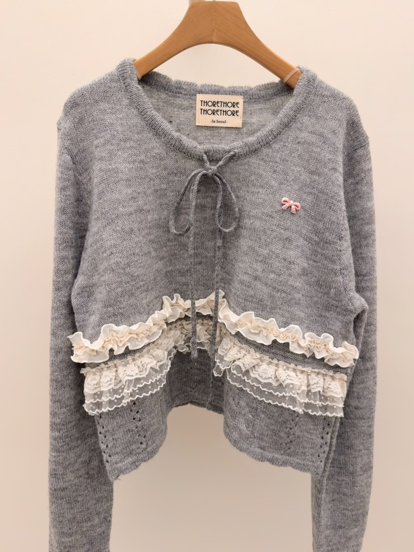 THORE韓國直郵女裝新款26春夏真品人氣熱賣職業休閑針織衫THORE針織衫圖色2