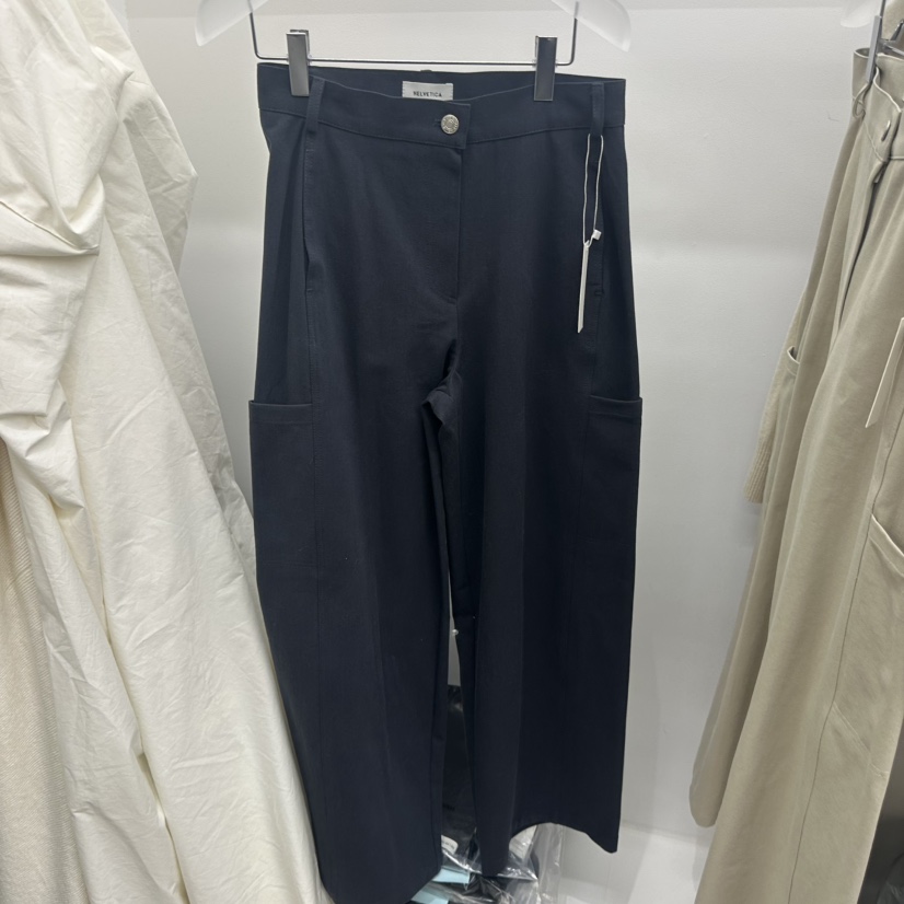 HELVETICA韓國代購女士新款職業休閑26春夏休閑褲工裝褲口袋HELVETICA休閑褲圖色2