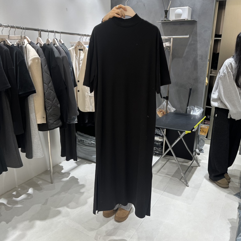 OPEN東大門代購女裝新款人氣26春夏休閑時尚真品推薦連衣裙OPEN連衣裙圖色2黑色