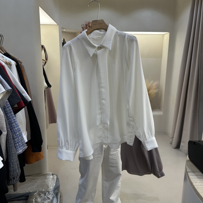 MATIERE東大門直郵女裝新款人氣推薦熱賣職業休閑襯衫蕾絲衫MATIERE襯衫/蕾絲衫圖色1