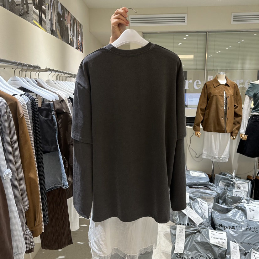 MOREMORE東大門實拍女士新款人氣職業熱賣推薦真品長袖T恤more more長袖T恤