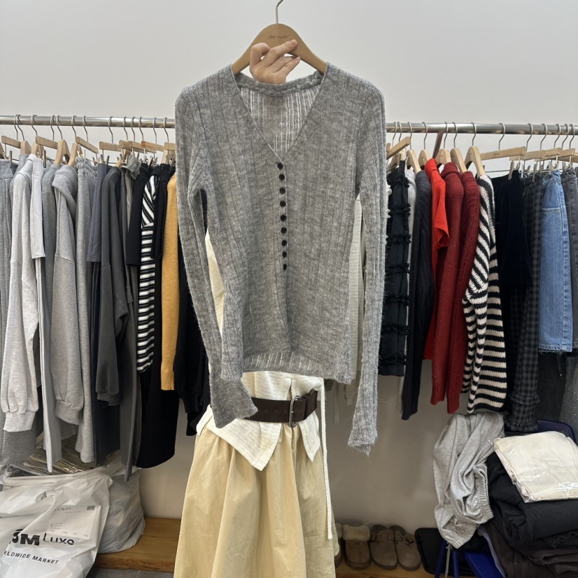 DELIGHT-L韓國直郵女士新款推薦26春夏真品時尚休閑針織衫DELIGHT-L針織衫圖色1