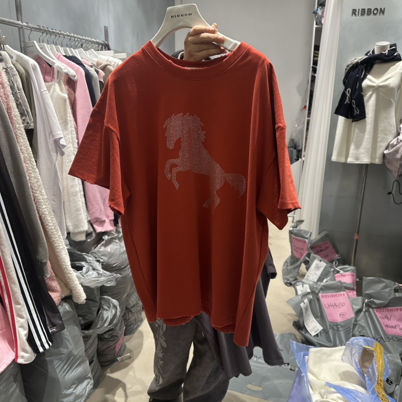 RIBBON東大門代購女士新款26春夏熱賣推薦時尚職業人氣T恤RIBBONT恤圖色4