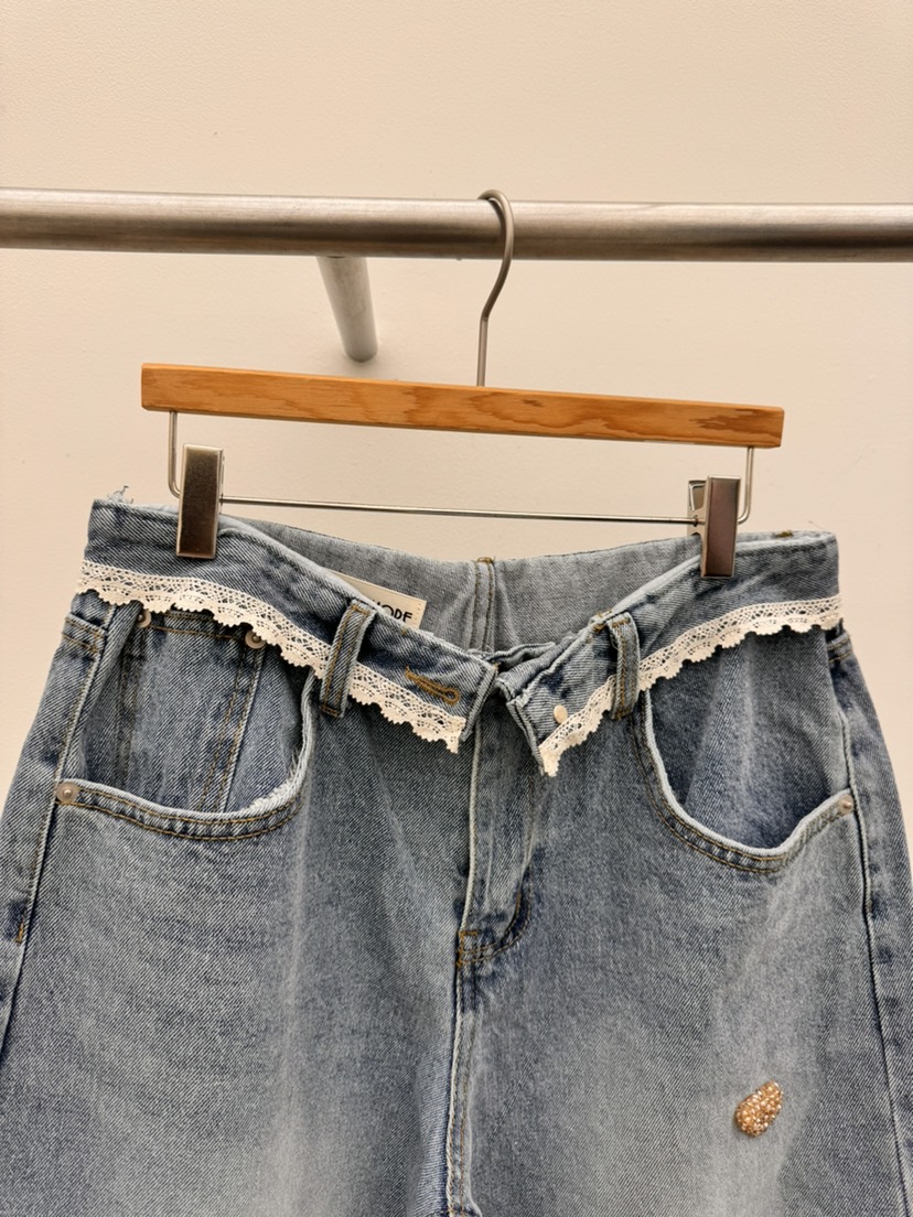 THORE韓國代購女士新款熱賣人氣真品職業推薦時尚休閑牛仔褲THORE牛仔褲