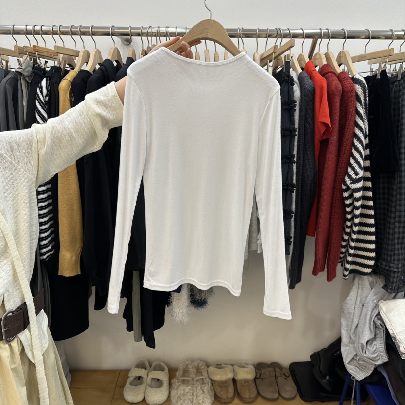 DELIGHT-L東大門直郵女士新品26春夏職業人氣長袖T恤圓領DELIGHT-L長袖T恤