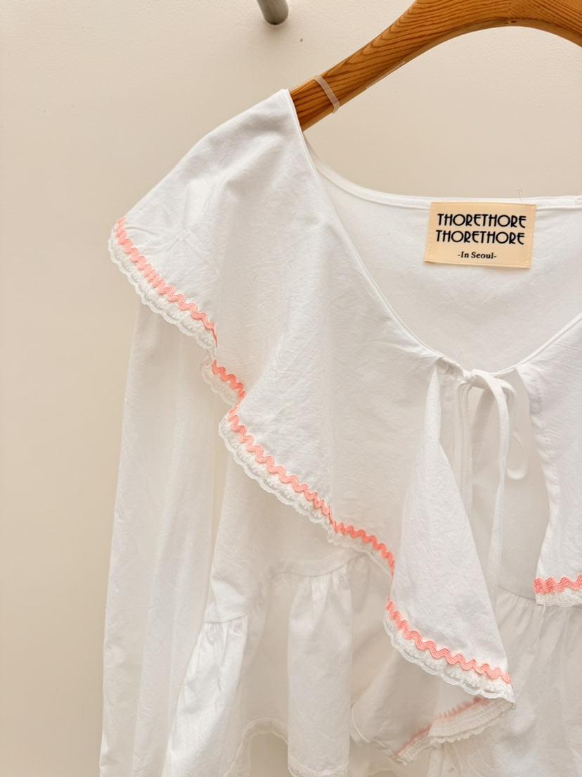 THORE韓國直郵女裝新品人氣熱賣真品26春夏職業襯衫蕾絲衫THORE襯衫/蕾絲衫