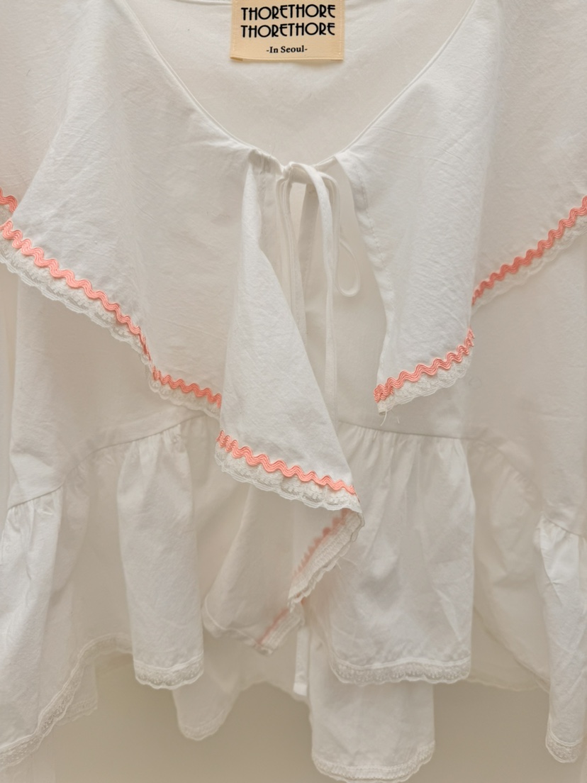 THORE韓國直郵女裝新品人氣熱賣真品26春夏職業襯衫蕾絲衫THORE襯衫/蕾絲衫