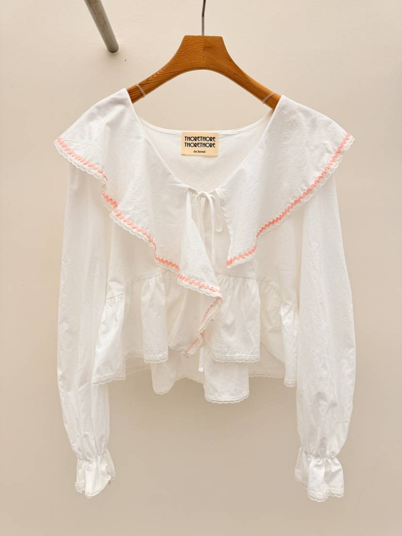 THORE韓國直郵女裝新品人氣熱賣真品26春夏職業襯衫蕾絲衫THORE襯衫/蕾絲衫圖色1